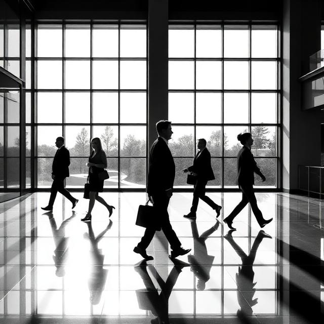 Modern office lobby