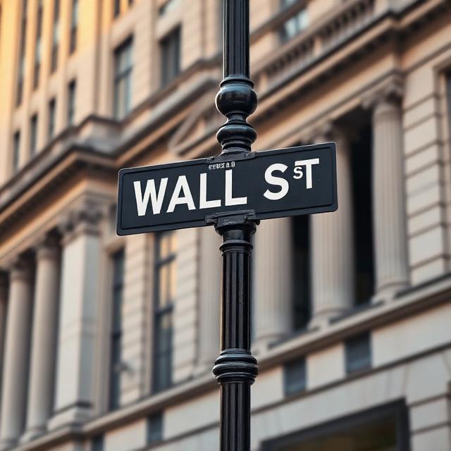 Wall Street sign representing company sales and divestitures